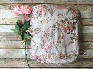 Vintage Ralph Lauren Guinevere Floral Scroll Sateen Full Queen Duvet Cover