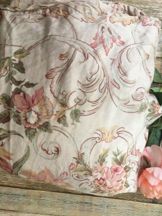 Vintage RALPH LAUREN Guinevere Floral Scroll Sateen Full Queen Duvet Cover 3