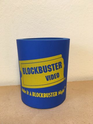 Vintage BLOCKBUSTER VIDEO One Can Coozie Funny 90’s Relic VHS Rental Koozie 3
