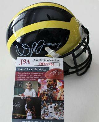 Donovan Peoples - Jones Signed Michigan Wolverines Mini Helmet W/jsa Dd22762 C