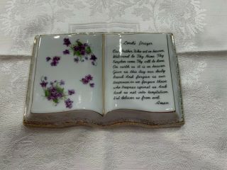 Vintage Lefton Hand Painted Lords Prayer Plaque