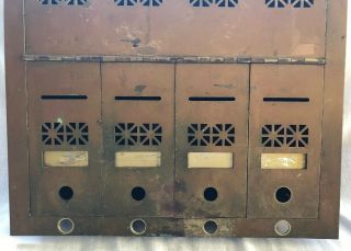 Antique/VTG Brass Face Apartment Letter Box by KEILSON For US MAIL 17”x16” 3