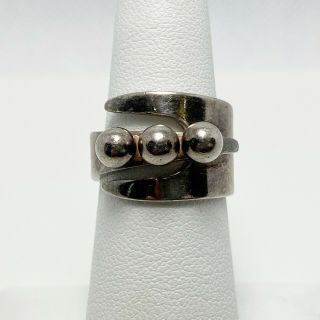 Vintage David Anderson Norway Sterling Silver Modernist Ring (5257)
