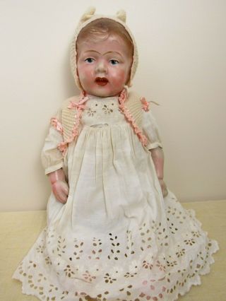 Large Antique 1930s Store Display Baby Doll Mannequin Compo And Cloth 28 In
