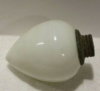 Rare Antique Milk Glass Teardrop Pendant Weathervane Or Lightning Rod Ball