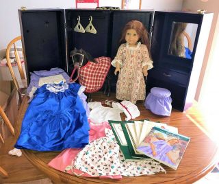 American Girl Doll 18 " Felicity W/wardrobe & Murphy Bed/2 Extra Outfits/patriot