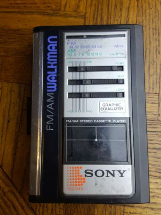Vintage Sony Walkman Wm - F33/f43 Cassette Player Fm/am Radio - Does Not Work