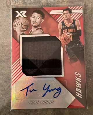 2018 - 19 Nba Panini Chronicles Xr Trae Young Rookie Patch Auto Autograph Rc