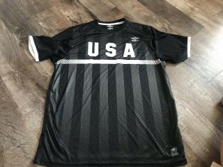 Umbro Usa National Team Jersey Mens Xl Black White Striped Soccer Football