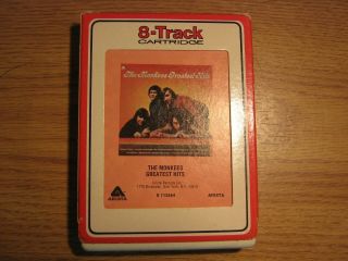 Vintage 8 Track Tape Monkees Greatest Hits