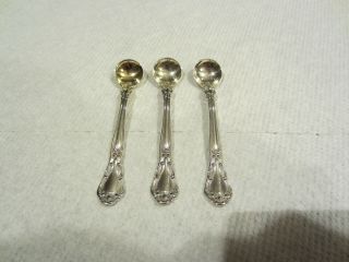 Gorham Chantilly Sterling Salt Spoons (set Of 3) (2 3/4 ") No Mono