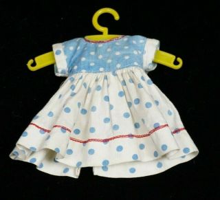 Vintage Nancy Ann Polka Dot Muffie Doll Dress 1950 