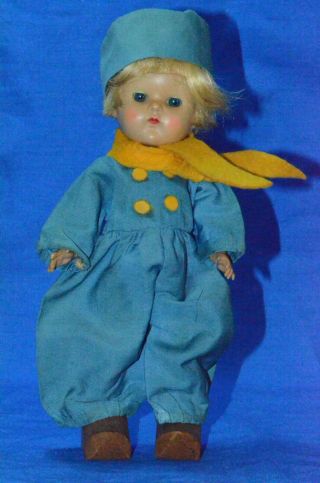Vintage 8 " Vogue Ginny Doll " Holland Boy " Strung Pl Skinny Tagged Outfit