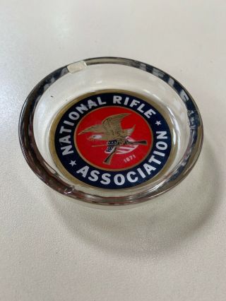Nra Ashtray National Rifle Association Eagle Fast Ship Glass