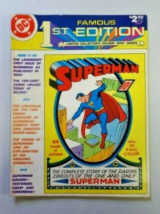 Vintage Large Comic Book Dc Famous 1st Edition Superman 1979