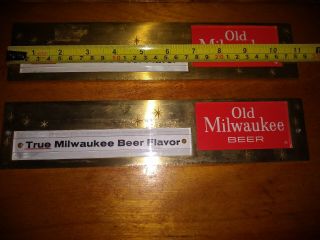 (2) Vintage Old Milwaukee Beer Sign 