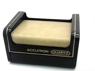 Bulova Accutron Quartz Vintage Watch Brown Box Hard Plastic Case Only No Insert