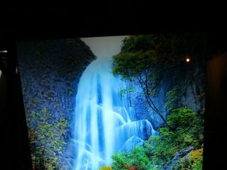 Vintage Lighted Mirror Picture of Moving Waterfall Nature Sounds perfectly 2