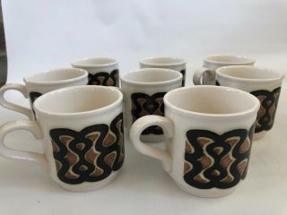 Bilton’s Coffee Mug Mid - Century Modern Set Of 8 Made In England Vintage