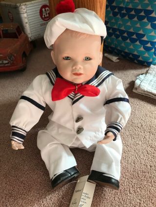 Vintage Porcelain Sailor Boy Mathew Doll Ashton Drake By Yolanda Bello