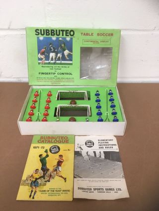 Vintage Subbuteo Table Soccer Continental Display Edition & Box
