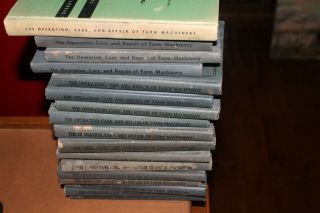 Set Of 17 Vintage John Deere Operation Care And Repair Farm Machinery Books