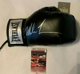 Mike Tyson Autographed Everlast Black Boxing Glove Jsa Witnessed