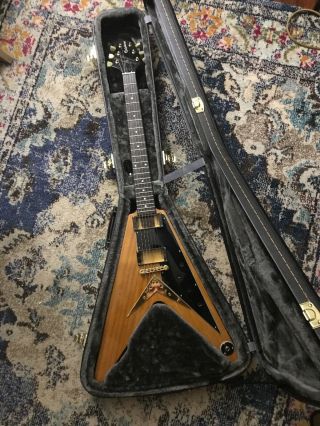 Epiphone Flying V Guitar Korina Electric Antique Natural Project.  Plays Great