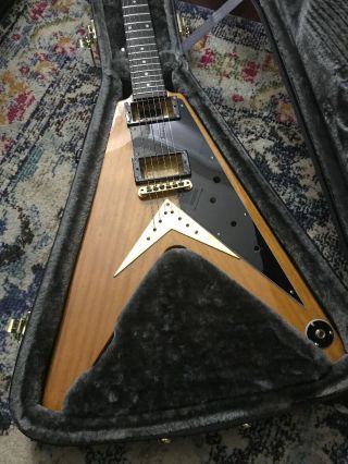 Epiphone Flying V Guitar Korina Electric Antique Natural PROJECT.  PLAYS GREAT 2