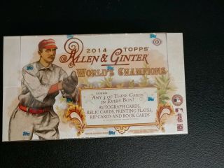 Factory 2014 Topps Allen & Ginter Baseball Hobby Box 24 Packs / 8 Cards