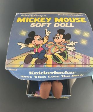 Vtg 1980 KNICKERBOCKER MICKEY MOUSE Stuffed Plush Toy Doll Walt Disney 12 