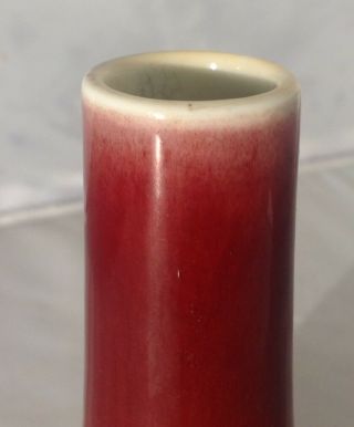 19th c Antique Chinese Langyao ox blood porcelain vase 2