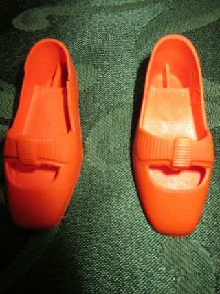 Vintage 1969 Ideal Crissy Tressy Grow Hair Orange Bow Shoes