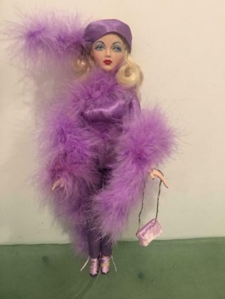 Ashton Drake Gene Doll Blond Custom Purple Feather Satin Ensemble Ooak Exc Set