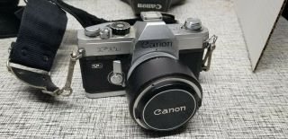 Vintage Canon Ftb 35mm Camera With Instruction And Strap & Case
