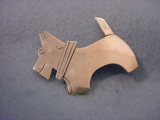 Vintage Mexico Sterling Scottie Dog Pin