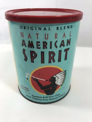 Natural American Spirit Tobacco Tin w/Lid Collectible Vintage Cigar Room Display 3