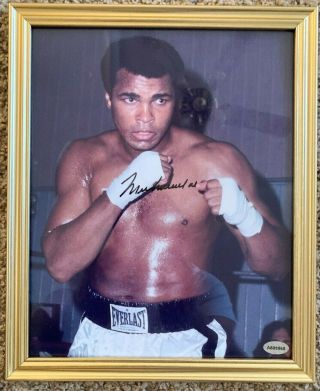 Muhammad Ali Signed And Framed Photo With Certificate Of Authenticity