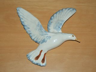Rare Vintage Large Shorter & Sons Pottery Seagull Wall Plaque,  13 " Long