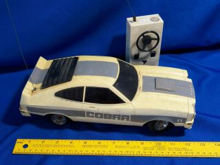 Latrax Grey Ford Mustang Cobra Ii Rc Radio Remote Control Car Vtg Toy 1970s 12 "