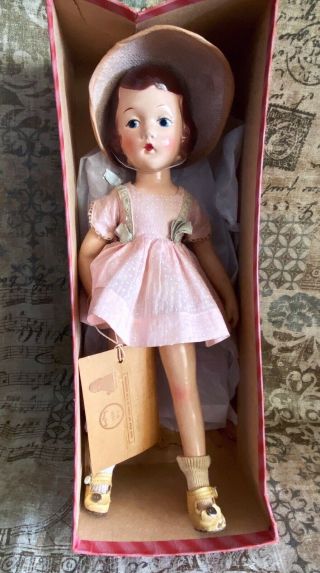 Vintage Mib Madame Alexander Composition Wendy Ann Doll Painted Eyes