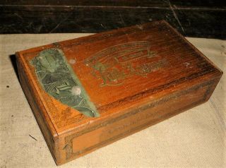 Vintage Fancy Hinged Little Havana Wooden Cigar Box 1883 Tax Stamps Powell Smith