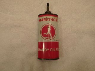 Vintage Marathon Handy Oil Lead Top Oil Can The Ohio Oil Co.  4 Oz.