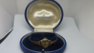 Lovely Vintage Jaeger - Le Coultre 9ct Ladies Wristwatch In Presentation Box