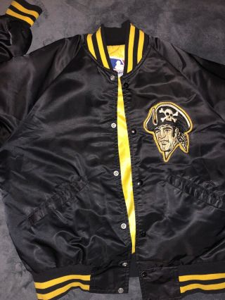 Vintage Mlb Pittsburgh Pirates Starter Satin Bomber Jacket Mens Large