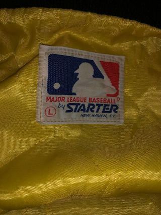 Vintage MLB Pittsburgh Pirates Starter Satin Bomber Jacket Mens Large 2