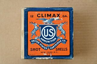 U.  S.  Cartridge Company Climax 12 Gauge 2 - Piece Empty Shotgun Shell Box