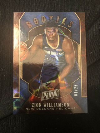 2019 Panini Black Friday Zion Williamson Rookie Galactic Refractor Rc /25
