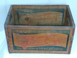 Vintage 5 cent Pepsi Cola Wood Bottle Soda Crate Box Estate Find 1940 ' s 3