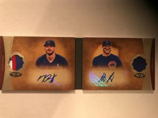 2019 Tier One Kris Bryant And Anthony Rizzo Dual Patch Auto 2/10 Cubs Ssp